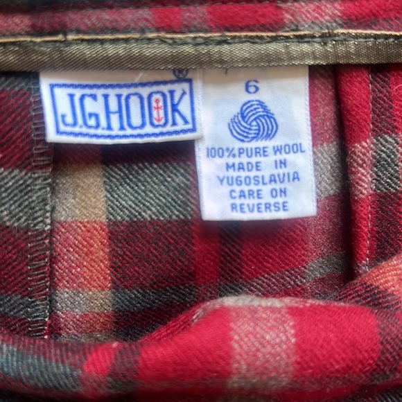 Plaid Wool Skirt Size 6 - Picture 2 of 2